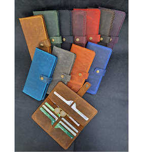 Portefeuilles courts unisexes en cuir véritable de haute qualité, imperméables, avec fermeture éclair, design coréen, logo coloré en PVC souple, haute visibilité, élégants - Product Image 1