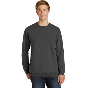 Sweat-shirt décontracté brodé élégant à surpiqûres contrastées, coupe oversize, 100 % coton, doux, confortable et respirant - Product Image 3