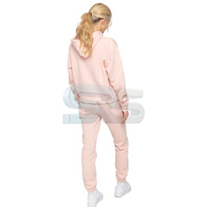 ชุดกีฬาผู้หญิงชุดวอร์มสองชิ้นมีฮู้ดและชุดวิ่งผ้าฝ้ายขนาดใหญ่เทอร์รี่ฝรั่งเศส - Product Image 5