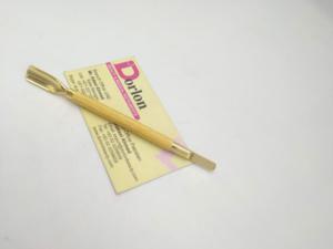 En gros Professionnel En Acier Inoxydable Plaqué Or Nail Cuticule Poussoir Privé Étiquette Personnalisée Plaine Côté Manucure Nail Art Outil - Product Image 3