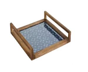 ถาดเสิร์ฟอาหารเย็นทำจากไม้ธรรมชาติสำหรับบ้านถาดไม้แกะสลักพิมพ์ลายสำหรับโรงแรม - Product Image 1