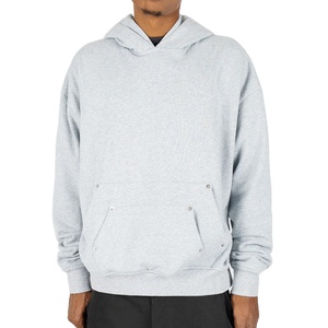 Custom hoodies embroidered front logo fleece hoodies wholesale blank cotton hoodies bulk manufacturer 2026 - Product Image 5