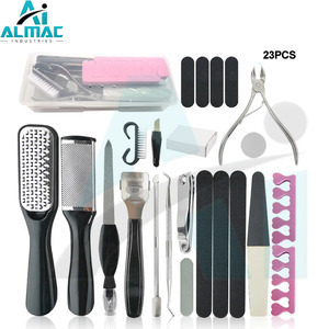 ALMAC, venta al por mayor, diseño personalizado, 18 piezas, kit de pedicura, cortaúñas grandes con logotipo personalizado, fuente de alimentación manual - Product Image 5