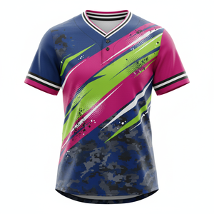 Dernier maillot de baseball personnalisé de haute qualité bas quantité minimale de commande Nouveau design Sublimation Impression numérique Summer Baseball Softball Wear Baseball - Product Image 3