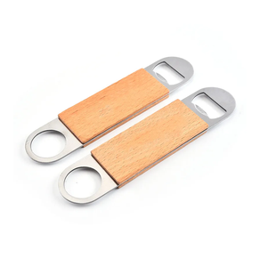 Abrebotellas de madera diseñado en fábrica personalizado con logotipo grabado con láser Abrebotellas de excelente calidad - Product Image 4