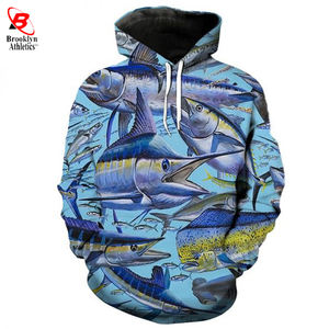 Sudadera con capucha enmascarada transpirable sublimada Ropa de pesca Hombres Sudadera con capucha de pesca de manga larga Camisas Protección solar - Product Image 5