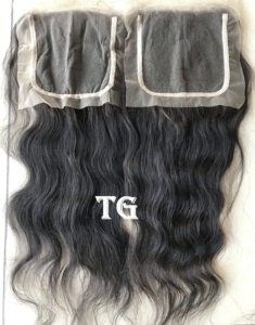 Péruvienne Remy vierge 6x6 HD dentelle transparente partie libre fermeture ondulée naturelle en stock femmes haut Extensions de cheveux humains - Product Image 3