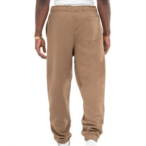 100% pantalones de chándal personalizados de algodón de alta calidad para hombre-pantalones de chándal deportivos de algodón pesado de pierna recta lavado oscuro pantalones Casuales - Product Image 2