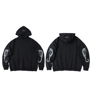 Etiqueta privada Etiquetas personalizadas Embalaje BAJO MOQ Moda urbana Ropa de calle Proveedor Loose Fit Algodón Pullover Sudaderas con capucha Sudadera - Product Image 2