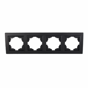 Gran oferta, moderno, perfecto, grafito, plástico ABS, 16A, 220V, estándares UE/Reino Unido/EE. UU., interruptor de enchufe de marco de cuatro plazas para uso en el hogar y la Oficina - Product Image 1
