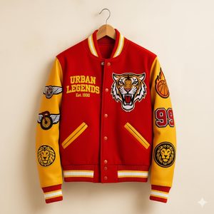 Veste de baseball |   Blouson universitaire Michael Jackson |   Col montant d'hiver pour le style urbain |   100% coton |   Costume de fête d'Halloween Cadeau - Product Image 1