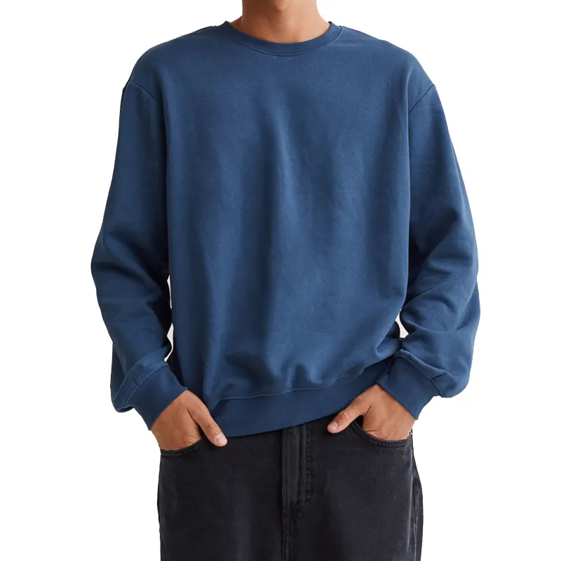 Garment Dyed Sweatshirts Regular Sleeve Winter Wear Sweatshirts Good Quality Customized Men's Comfort Wash