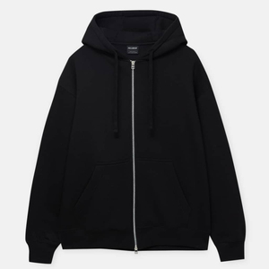 เสื้อฮู้ดดี้ผู้ชายแบบสั่งทำพิเศษ ทรงโอเวอร์ไซส์ ซิปคู่ สไตล์สตรีทแวร์ ไหล่ตก ผ้าคอตตอนหนานุ่ม เสื้อฮู้ดดี้แบบสวมหัวสำหรับผู้ชาย - Product Image 3