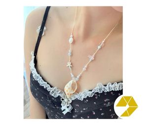 Bijoux chauds: collier de coquille de bonheur tropical, collier de coquille de bijoux d'été chics côtiers en vrac pour collier de coquille de plage/mer - Product Image 1