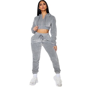 Hoodies pour femmes, sweat-shirt à capuche zippé avec cordon de serrage, veste courte décontractée et confortable, hauts de sport, tenues d'automne, vêtements d'hiver - Product Image 1