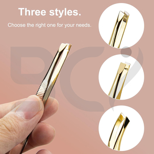 High-End Eyebrow Tweezers Slanted Tip Stainless Steel <b>Precision</b> <b>Tool</b> for Salon Grade Grooming & Beauty Care - Product Image 2