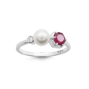 Anillo de piedras preciosas de perla de rubí Natural Toi Et Moi, Plata de Ley 925, chapado en oro rosa, joyería de moda para mujer, ropa de fiesta al por mayor - Product Image 6