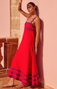 Robe longue décontractée d'été 2026 pour femme en lin et coton doux, broderie ukrainienne, style bohème, idéale pour les vacances - Product Image 6