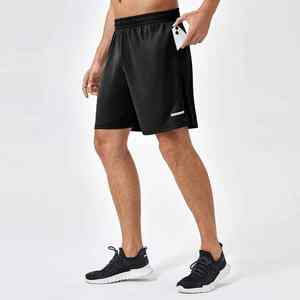 Pantalones cortos deportivos informales de verano para hombre, ligeros, transpirables, de secado rápido, con cremallera de tres cuartos, pantalones cortos holgados para correr de secado rápido - Product Image 6