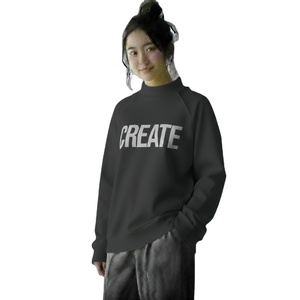 Everyday Comfort Women Mockneck Oversized Sweatshirt <b>Drop</b> Shoulder Long Sleeves Knitted mockneck For Casual Wear Unlined Design - Product Image 1