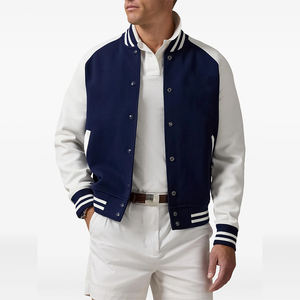 Chaqueta universitaria de alta calidad para hombre, venta al por mayor, OEM, ODM, logotipo bordado personalizado, estilo de béisbol, ropa de calle universitaria, prendas de vestir exteriores de moda - Product Image 4