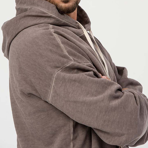 Sudaderas con capucha de lana orgánica para hombre, sudadera 100% de algodón para hombre con capucha, sudadera lavada personalizada para hombre, sudadera informal con capucha, sudaderas con capucha de gran tamaño - Product Image 3