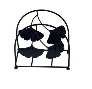 Porte-mouchoirs en métal de conception artisanale pour bar et restaurant, finition noire antique, boîte de rangement pour papier, porte-serviettes - Product Image 1