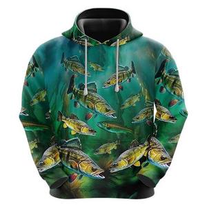 Ropa de pesca para hombres Sudadera con capucha de lana Sublimación 3D Impreso Sudadera con capucha Hombres Mujeres Ropa deportiva Ropa de pesca - Product Image 1