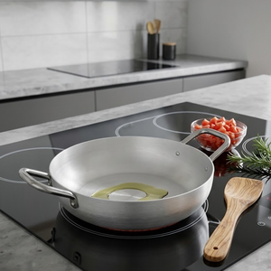 Olla Profunda de Aluminio de 40 cm de Diámetro, Fabricada en Italia, Apta para Inducción, con Doble Asa de Acero Inoxidable, para Cocina de Restaurante - Product Image 5