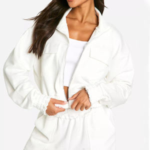 Sudaderas informales de lana de gran tamaño para mujer, sudaderas de manga larga con cuello redondo para gimnasio, ropa de calle, sudaderas con capucha, diseños personalizados - Product Image 4