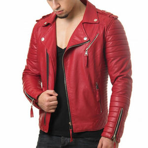 Hot Premium Quality Men's Stand Collar Leather Jacket 100% Original <b>Cow</b> Hide OEM Service <b>Top</b> Selling with Front Logo - Product Image 1