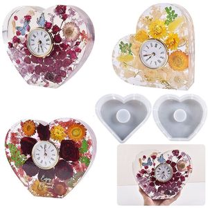 Horloge murale en résine époxy faite à la main avec incrustation de bois naturel, horloge en résine décorative moderne de luxe pour la maison, le bureau, l'hôtel - Product Image 3