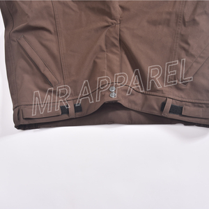 Men Waterproof Cargo Snow <b>Pants</b> With Zip Pockets Gore Tex Material Brown Wide Leg Style - Product Image 3