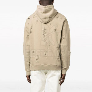 Hoodies déchirés pour hommes, style unique, respirants, basiques, en promotion, prix de gros - Product Image 3