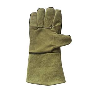 Guantes de Trabajo de Cuero Vacuno de Primera Calidad, Grado A, para Soldadores, Resistentes al Calor, Ignífugos, Multiusos - Product Image 5