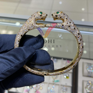 2024 luxe hommes Hip Hop or plaqué rhodium VVS Moissanite diamant LGD pendentif glacé léopard Tennis Bracelet chaîne fine lien - Product Image 6