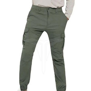 Pantalon cargo en toile légère pour homme grande taille - Respirant et imperméable, pour l'entraînement en plein air et le style urbain, 100% coton - Product Image 2