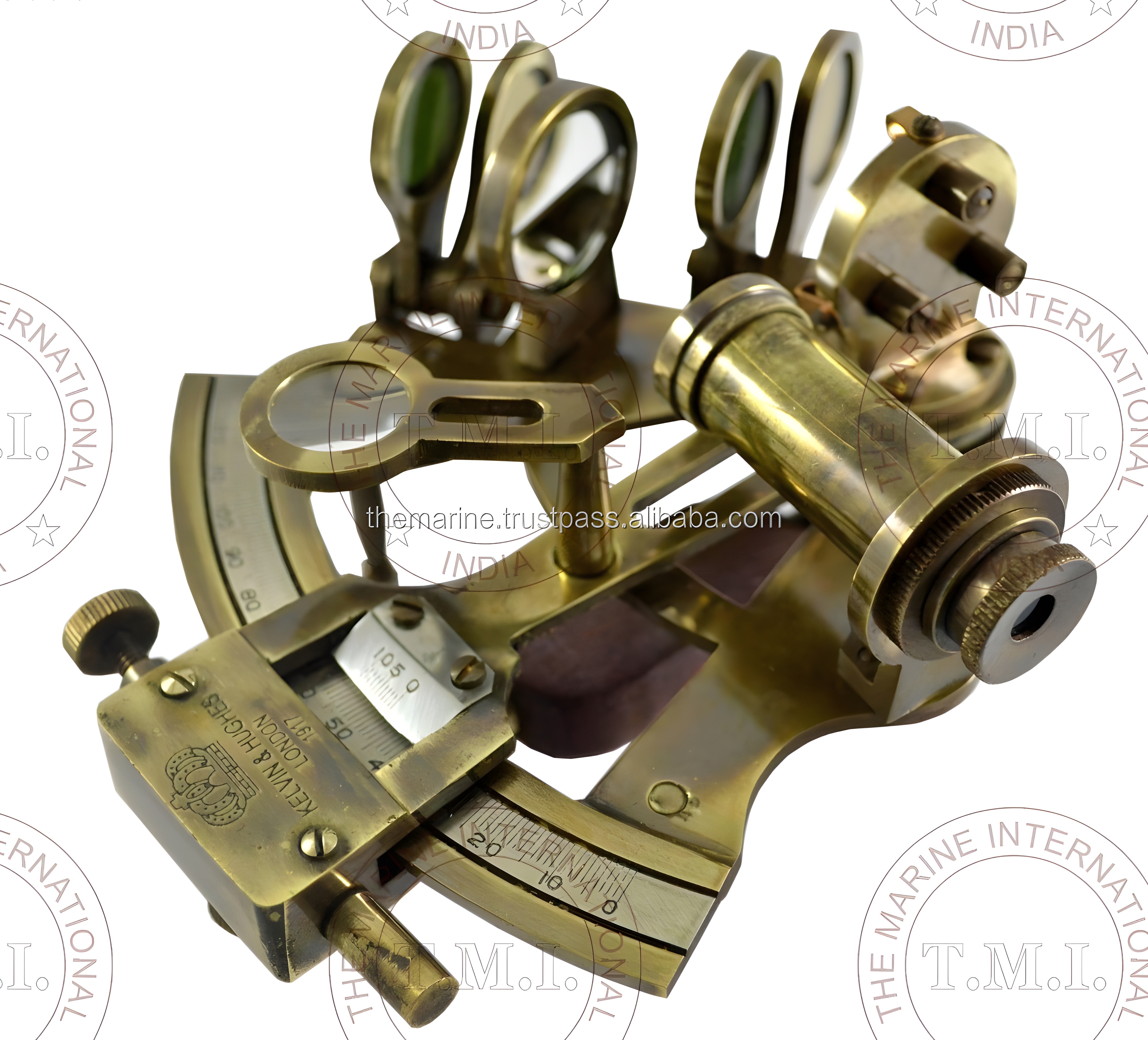 Handmade Nautical Brass Antique Sextant 5