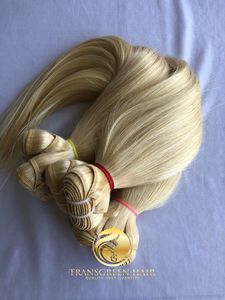 Vente en gros de machine droite humaine indienne temple brut double trame 16 "613 blond doux et soyeux faisceaux cuticule alignée vison brésilien - Product Image 4