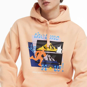 Sudadera con capucha larga informal sólida de invierno de moda superior 100% algodón poliéster OEM DTG estampado de alta calidad con bolsillo 6XL liso teñido - Product Image 5