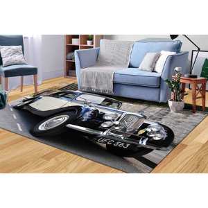 Tapis de voiture classique : Tapis imprimé style vintage pour décoration de bureau, tapis doux non tissé - Product Image 1