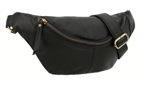 Sac bandoulière en cuir véritable Sac ceinture de poitrine à la mode avec fermeture à glissière - Product Image 2