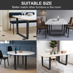 Pieds de table à manger carrés en acier inoxydable, robustes, design mi-siècle, installation facile, OEM/ODM EDPTBL000 - Product Image 3
