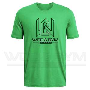 Camiseta extragrande informal de secado rápido para hombre con logotipo personalizado al por mayor con varios diseños de color en la posición del logotipo frontal - Product Image 1