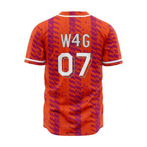 Maillots de baseball personnalisés à boutons, vierges, sublimation, maillots de baseball bon marché à boutons complets, broderie - Product Image 5