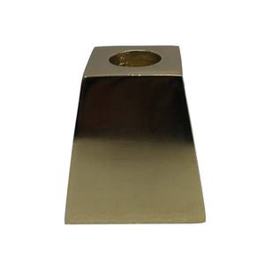 Bougeoirs coniques en métal fini or à la mode décoration de table personnalisée à la main pour la maison mariage ou Noël - Product Image 1