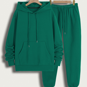 Conjunto Deportivo Vintage para Hombre, Sudadera con Capucha y Cremallera Completa, Pantalones Deportivos, Ropa Deportiva para Gimnasio, Entrenamiento, Fitness, Estilo Casual - Product Image 1