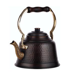 Nouvel arrivage de fabricant turc de théière martelée en laiton pièce maîtresse fantaisie indienne prix bon marché vente de théière en laiton fantaisie faite à la main - Product Image 6