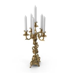 Candélabre en métal plaqué or de conception unique de qualité supérieure bougeoir fait à la main nouveau support en métal de concepteur élégant classique. - Product Image 1