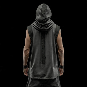 Sudadera con capucha sin mangas con estampado de camuflaje, camiseta para hombre, ropa deportiva para correr, capucha de camuflaje, Sudadera con capucha con estampado de entrenamiento para hombre - Product Image 6